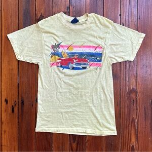 Vintage 1980s Sneakers 57 Chevy Surf USA tshirt